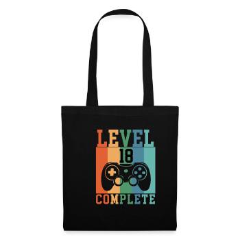 Birthday Level 18 complete gaming - Tote Bag - black - Front
