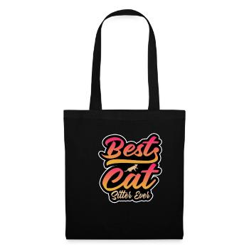 Chat chaton dictons drôles cadeau pour animaux de compagnie - Sac en tissu - noir - Devant