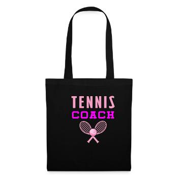 Tennis Coach - Stoffbeutel - Schwarz - Vorne