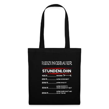 Heizungsbauer Anlagenmechaniker Sanitär Geschenke - Stoffbeutel - Schwarz - Vorne