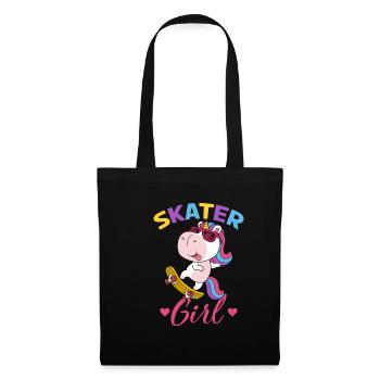 Skate Girl Einhorn Skateboard - Sac en tissu - noir - Devant