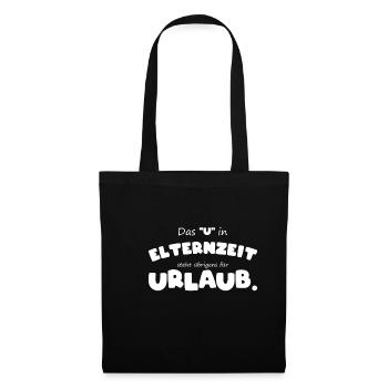 Elternzeit frischgebacken Papa Kollege Geschenk - Stoffbeutel - Schwarz - Vorne