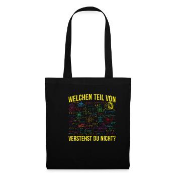 Lustiger Mathematik Algebra Spruch Mathe Formeln - Stoffbeutel - Schwarz - Vorne