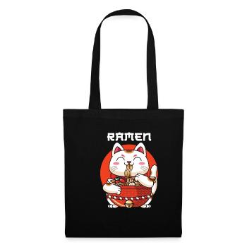 Ramen Maneki Neko - Stoffbeutel - Schwarz - Vorne