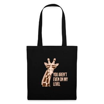 Drôle girafe animaux amoureux Safari plus haut - Sac en tissu - noir - Devant