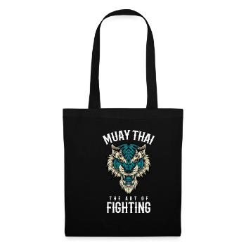 Muay Thai Lion Thai Boxing and Kickboxing - Tote Bag - black - Front