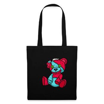 Horreur Teddy Bear Halloween - Sac en tissu - noir - Devant