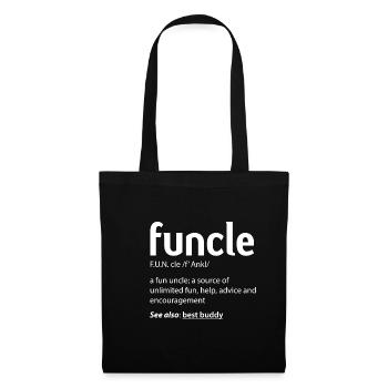 Men Cool funcle Definition Fun uncle - Tote Bag - black - Front