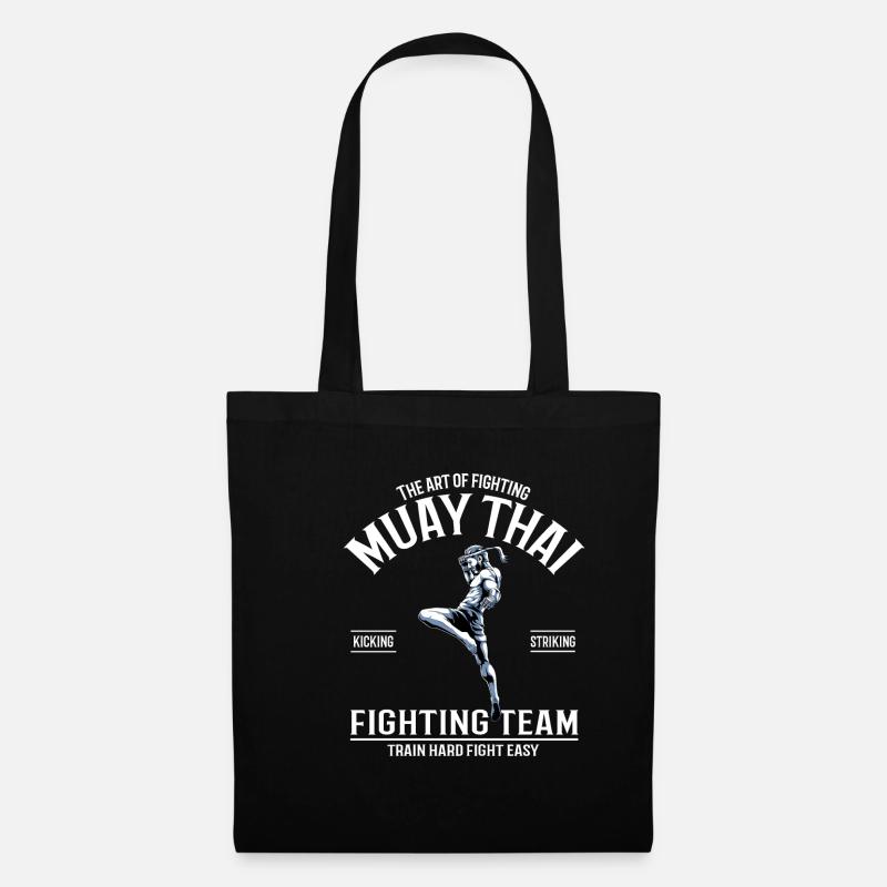 Muay Thai Thaiboxen Kickboxen - Stoffbeutel - Schwarz