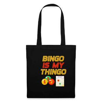 Bingo est mon jeu de jeu Thingo Player Lotte - Sac en tissu - noir - Devant