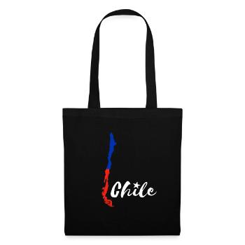 Chile Karte Umriss Chilenische Flagge Chile Reise - Stoffbeutel - Schwarz - Vorne