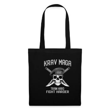 Krav Maga Military Skull - Kampf und - Stoffbeutel - Schwarz - Vorne