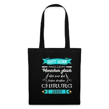 Bester Chirurg Chirurgischer Arzt Doktor Chirurgie - Stoffbeutel - Schwarz - Vorne