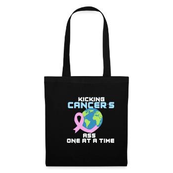 Kicking the cancer's ass - one by one - Tote Bag - black - Front