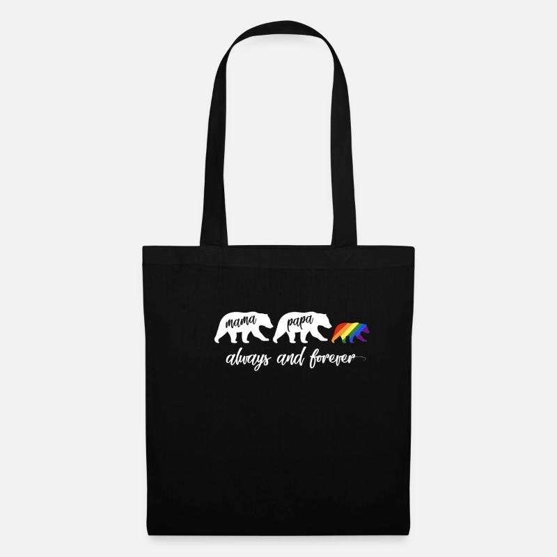 LGBTQ Mama Bär - Schwul Lesbisch Queer - Stoffbeutel - Schwarz