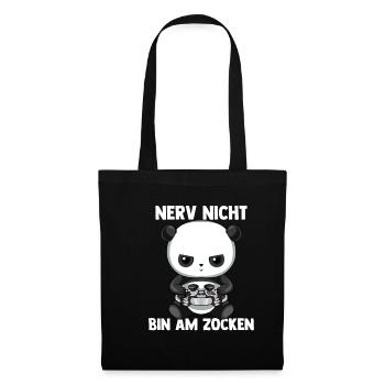 Nerv Nicht Bin Am Zocken - Bin am Zocken Gaming - Stoffbeutel - Schwarz - Vorne