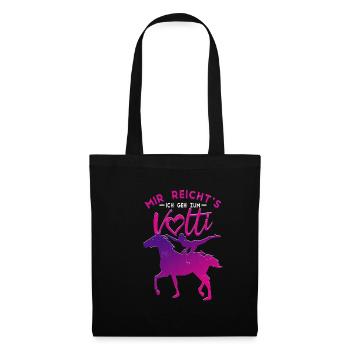 Mädchen Voltigieren Volti - Stoffbeutel - Schwarz - Vorne