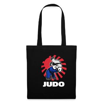 Judo Panda Fighters - Judoka Judoist - Stoffbeutel - Schwarz - Vorne