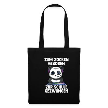 Gaming Panda - Computerspiele Online Spiele - Stoffbeutel - Schwarz - Vorne