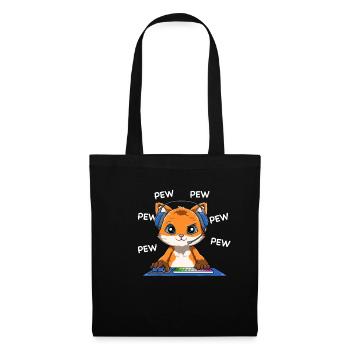 Gamer Fox - Online-Spiele Computer-Videospiele - Stoffbeutel - Schwarz - Vorne