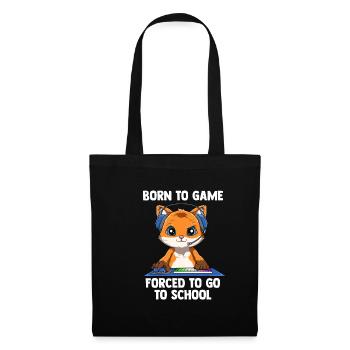 Zum Spielen geboren - Video Gamer Fox - - Stoffbeutel - Schwarz - Vorne