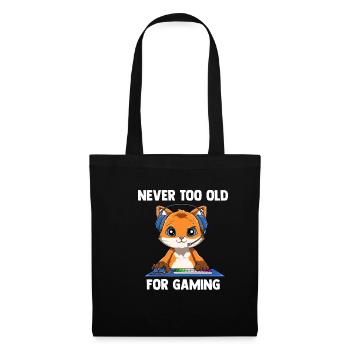 Nie zu alt zum Spielen - Video Gaming Fox Gamer - Stoffbeutel - Schwarz - Vorne