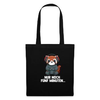 Streamen Videospiele Roter Panda - Computer Spiele - Stoffbeutel - Schwarz - Vorne