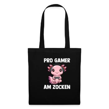 Pro Gamer Am Zocken - Computer Videospiele Gaming - Stoffbeutel - Schwarz - Vorne