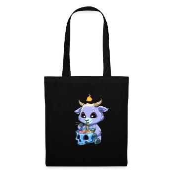 Pastell Goth Ramen Baphomet - Otaku Anime Manga - Stoffbeutel - Schwarz - Vorne