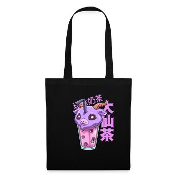 Bubble Tee Pastell Goth Baphomet - Kawaii Bubble - Stoffbeutel - Schwarz - Vorne