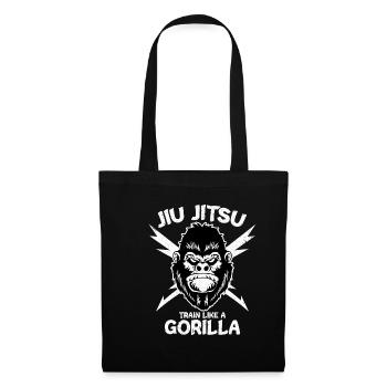 BJJ Gorilla - Brasilianisches Jiu Jitsu und - Stoffbeutel - Schwarz - Vorne