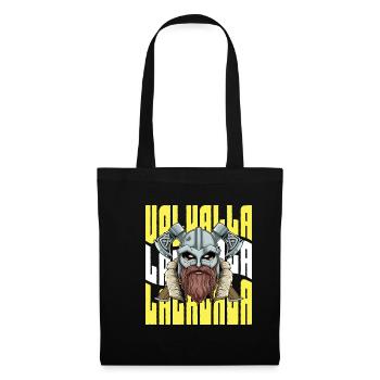 Retro Walhalla Wikinger-Krieger - Stoffbeutel - Schwarz - Vorne