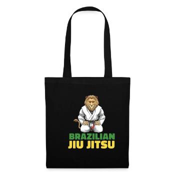 Brasilianisches Jiu Jitsu und Grappling - Jiu - Stoffbeutel - Schwarz - Vorne