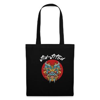 Brasilianisches Jiu Jitsu Foo Dog - BJJ MMA - Stoffbeutel - Schwarz - Vorne