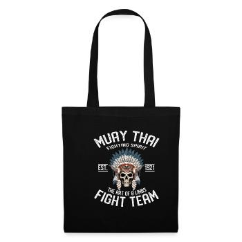 Muay Thai Fight Team Kriegshaube - Thailand - Stoffbeutel - Schwarz - Vorne