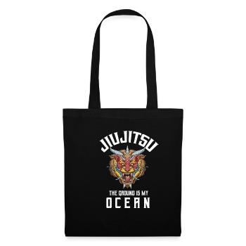 Der Boden ist mein Ozean - Jiu Jitsu Lion Demon - Stoffbeutel - Schwarz - Vorne