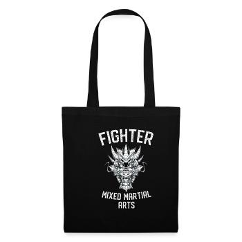 MMA Kämpfer Dragon Gemischter Kampfsport - Stoffbeutel - Schwarz - Vorne