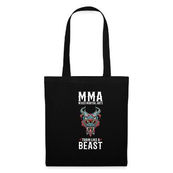 MMA Tiger Demon - Cage Fighter Freies Kämpfen - Stoffbeutel - Schwarz - Vorne