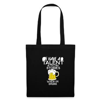 I have a talent for telling stories when - Tote Bag - black - Front
