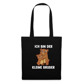 Bären Kleiner Bruder - Ich bin der kleine Bruder - Stoffbeutel - Schwarz - Vorne