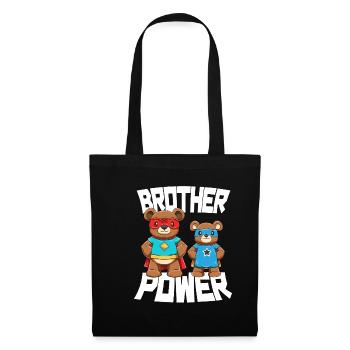 Super Bears Big Brother - Bruder Macht - - Stoffbeutel - Schwarz - Vorne
