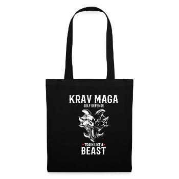 Krav Maga Dragon - Trainieren wie eine Bestie - - Stoffbeutel - Schwarz - Vorne