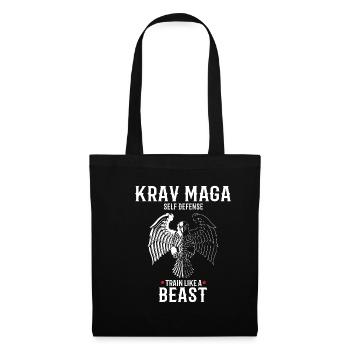 Krav Maga Eagle - Trainieren wie eine Bestie - - Stoffbeutel - Schwarz - Vorne