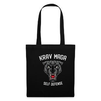 Krav Maga Selbstverteidigung Panther - Israelische - Stoffbeutel - Schwarz - Vorne
