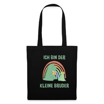 Dinosaurier Kleiner Bruder - Ich bin der kleine - Stoffbeutel - Schwarz - Vorne