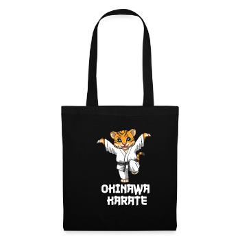 Okinawa Karate Tiger Crane Kick - Karate - Stoffbeutel - Schwarz - Vorne