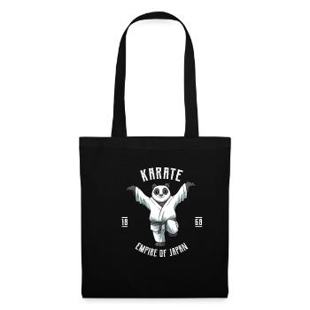 Niedlicher Karate-Panda-Kranich-Kick - Japanische - Stoffbeutel - Schwarz - Vorne