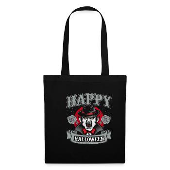 Joyeux Halloween Vampire Evil - Sac en tissu - noir - Devant