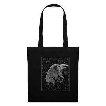 Black Raven Red Eyes Halloween - Tote Bag - black - Front