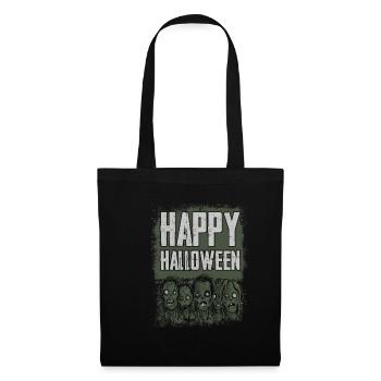 Joyeux Halloween Zombies - Sac en tissu - noir - Devant
